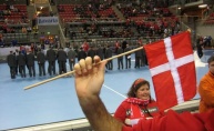 Utakmica Norveška - Danska i proslave kockastih u šatoru u Poreču